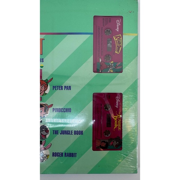 New Vintage Disney 4 Story Gift Set Peter Pan Pinocchio Jungle Book Roger Rabbit - Picture 4 of 14